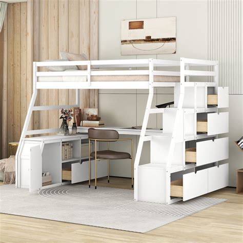 twin size loft bed with storage|twin loft bed with shelves.